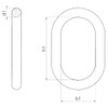 Suspension Ring A13 for 1-Strand (6 mm) and 2-Strand (6