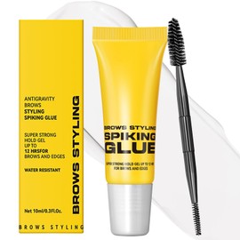 Long-lasting Eyebrow Styling Glue - 2-in-1 Gel for Defined Brows & Edges. Strong Hold Eyebrow Setting Gel for Perfectly Spiked Look 10ml