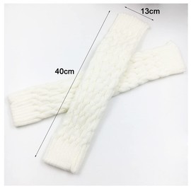 ericotry 1Pair Winter Leg Warmer Elastic Knitted Crochet Thermal Long Socks Knee Pads Boot Cuff Sock for Women Lady Girls Xmas Gift