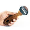 Traditional Coconut Scraper with Wooden Handle, Stainless Steel Blade, Kitchen