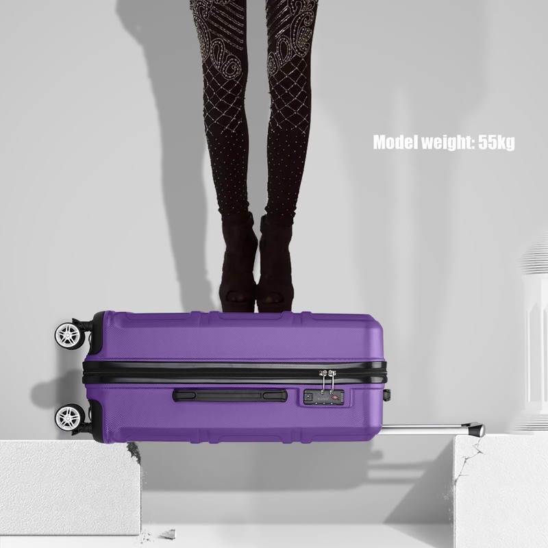 Kono Carry On Luggage Set Airline Approved Lightweight PC+ABS Carry
