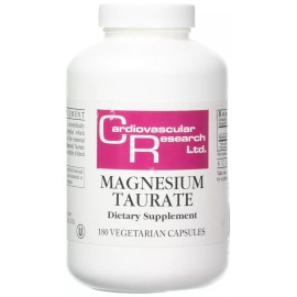 Ecological Formulas Cardiovascular Research Pure Magnesium Taurate 180 Capsules Mineral Supplement