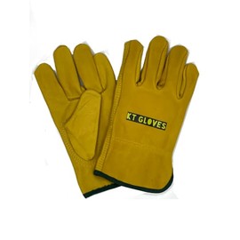 LARGE WORK GLOVES 12 PAIRS Durable Cowhide Leather for Construction, Industrial & Personal Use