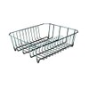 APOLLO Chrome Rectangular Dish Drainer with cutlery holder, 364x314x120 mm