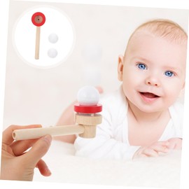 UPKOCH 1 Set Educational Playthings Breath Exercise Playthings blow air wooden floating ball Toy levitating ball blow music toy balance Blower blow the ball child