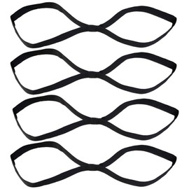 Forearm Forklift Soft Loop Tie Down Straps for Towing or Hauling ATV, Motorcycle, Lawn Equipment, Creates a Soft Touch Point for Attaching Tie-down Straps, Up to 1,200 lbs, 24"L x 1"W, Black (4 Pack)