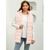 MODERN BUBBLE Long Puffer Vest for Women with Hood Thickened