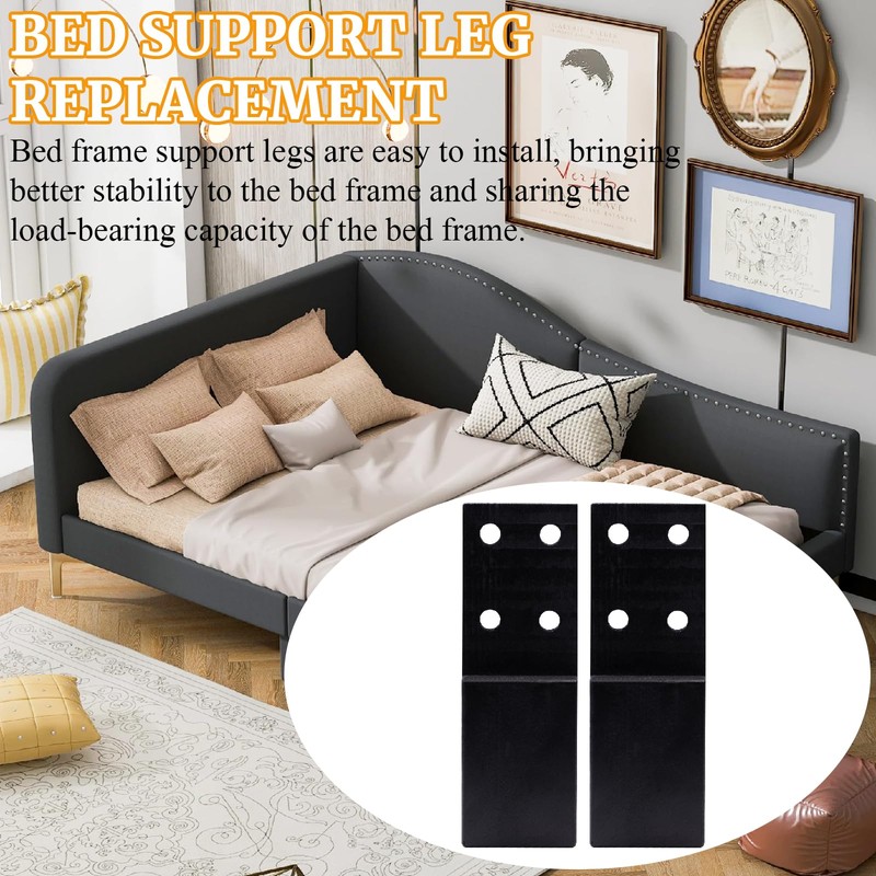 2 Pcs Bed Frame Legs Replacement Parts Bed Feet Furniture