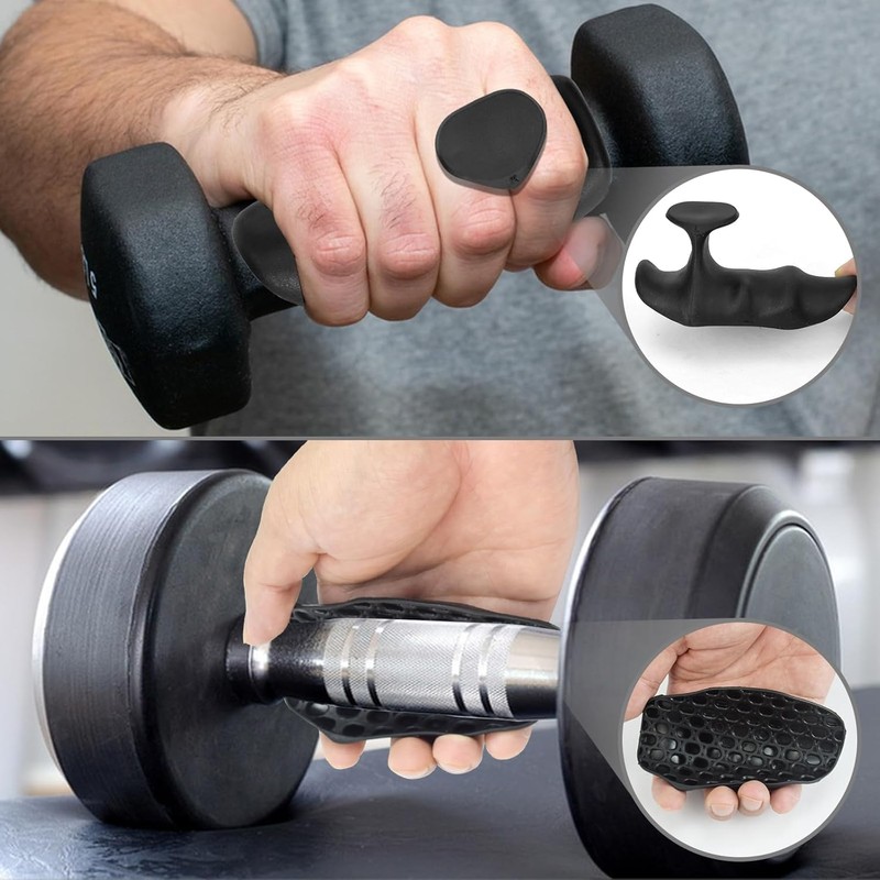 Workout Grips,HMNXG Ergonomic Rubber Hand Protector Gloves for Weight Lifting,