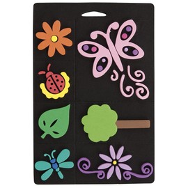 Craft Planet 7-Piece Foam Stamp Set Flowers and Bugs, Multi-Colour