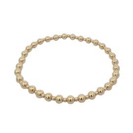 Anela 14kt Gold Filled Beaded Bracelet | Tarnish-Free | Alternating 4mm & 2mm Beads | Stylish Everyday Jewelry (6.0")