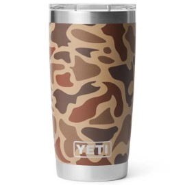 Yeti NEW YETI Rambler 20 oz Tumbler Tan Wetlands Camo Insulated RARE Coffee Cup