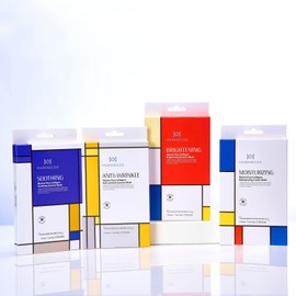 Collagen mask sheets, 4 types, 5 packs, anti-wrinkle marine pure essence mask pack, elasticity care / 콜라겐 마스크 시트 4종 5팩 안티 링클 마린퓨어 에센스 마스크팩 탄력케어