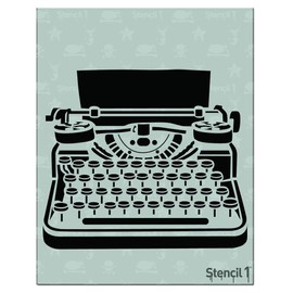 Stencil1 Typewriter Stencil Attractive & Durable Quality Reusable Stencils for Painting - Create Stencil Crafts and Decor - Decor on Walls Fabric & Furniture Recyclable Art Craft - 8.5" x 11"