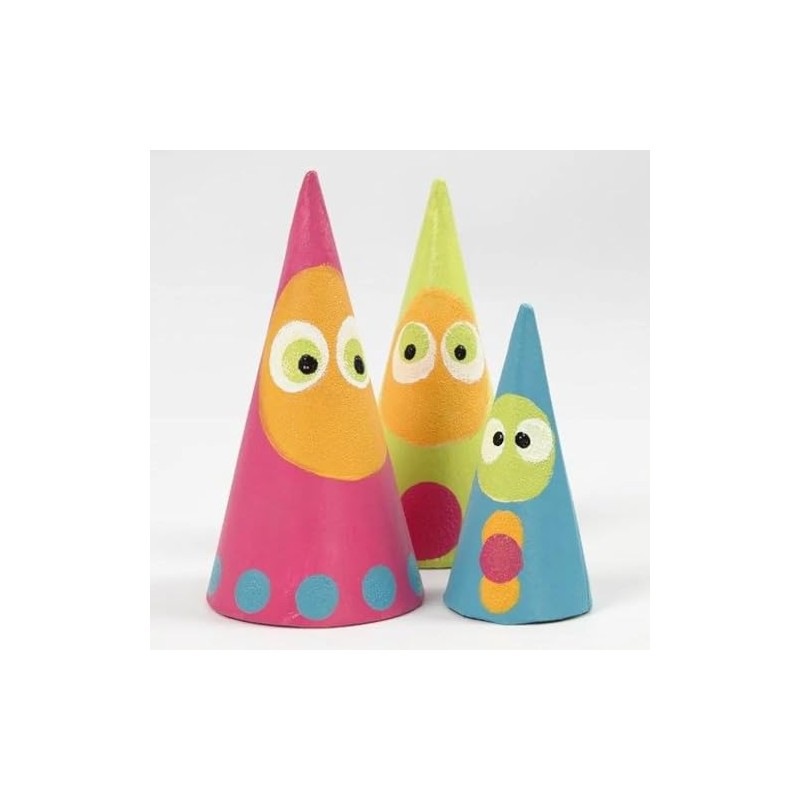 50 Assorted Open & Hollow Paper Mache Cones | Paper
