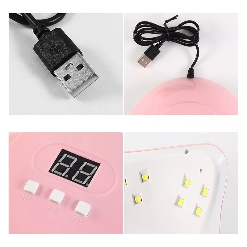 Yuqing Lámpara Para Uña Led Uv Digital Display Temporizador 54w