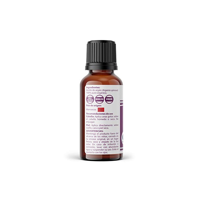 Aceite de Argán Orgánico 100% puro y natural, de Marruecos,
