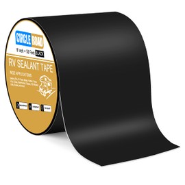 CircleRoad Butyl Sealant Waterproof Tape, RV Roof Tape Black, 6 Inch X 50 Feet RV Repair Sealant Tape, Stop Camper Roof Leaks, UV-Resistant, Weatherproof and Reliable (6In-50FT Black)