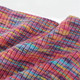 Lifup 3-in-1 Children's Winter Hat Scarf Gloves Set for Boys Girls 4-10 Years, Winter Hat with Bobble Knitted Hat Tube Scarf Winter Gloves Set, Rainbow Mix