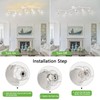 WILON Track Lighting Fixtures, 6 Light Kit Flush Mount Ceiling