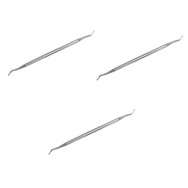 Beavorty 3pcs Men Women Nail Cuticle Remover Tool Stainless Steel Cuticle Spoon Toenail Removal Tools Nail Pusher Scraper