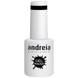 Andreia Professional Semi-Permanenter Nagelgel-Lack für UV/LED-Lampe - Intensiver Glanz und 4 Wochen haltbare French Manicure Nagelgel-Lackierung - Farbe 240 Schwarz - Schatten der Nacht - 10.5 ml