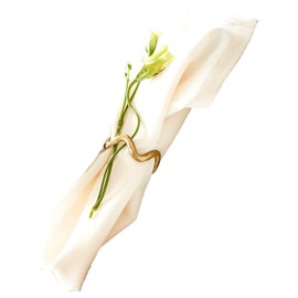 NORDAL Napkin Ring Skye Brushed Brass Gold 4.4 cm