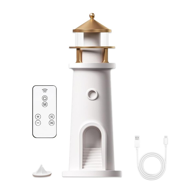 KUWUNG Lighthouse Lamp, LED Moonlight Projector Lamp with Remote Control,