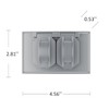 Hubbell-Bell 5180-0 1-Gang Horizontal Weatherproof Cover, Device Mount Flip Cover,