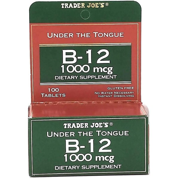 Trader Joe's Under The Tongue B-12 1000 mcg Dietary Supplement, 100 Tablets