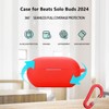 Case for Beats Solo Buds Case Cover with Flower Keychain,