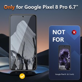 JEHOO [2 Pack] Pixel 8 Pro Privacy Screen Protector Flexible TPU, Fingerprint Unlock, Scratch Resistant, Easy Installation, Case Friendly, Bubble Free