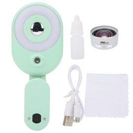 4Gear Dimmable Fill Light with Wide Angle Lens Humidifier for Phone Video Conference Live(Green Fill LightWide Angle Lens )