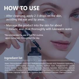 Isntree Suero Exfoliante Facial Hyper Acid 4 30 - Serum Coreano de Enjuague con 30 Aha Bha Pha Lha, Niacinamida y Carbón, Poros, 20 Ml                