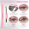 Lash Clusters Kit, Natural 560 Pcs Cluster Eyelash Extensions Kit