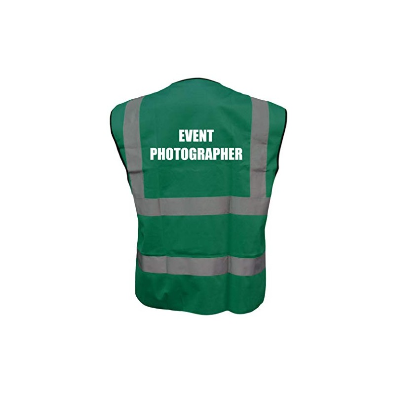 GREEN Hi Vis vest EVENT PHOTOGRAPHER Vest Waistcoat Safety Vest