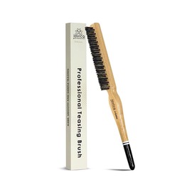 Teasing Brush,Bun Brush with Wooden Handle and using for Hair Sectioning - Edge Control for Baby Hairs - Hairbrush for a Sleek and Smooth Hairstyles