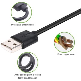 Aiivioll Replacement USB Charging Cable Micro Charging Cable Compatible with Bose QuietComfort 35 / QC35II/ QC30/QC20 & Soundlink Around-Ear Wireless Headphones (1m/Black)