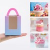 Allbests 10Pcs Single Cupcake Boxes Gradient Individual Cupcake Boxes With