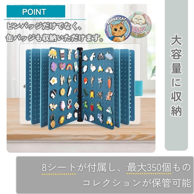 JP Number Pin Badge Case Decorative Storage File Can Badge