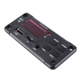 Aramox - Tablero decodificador Bluetooth, DC 6V‑12V Bluetooth 5.0 MP3, módulo decodificador de visualización digital, módulo receptor de audio inalámbrico de doble decodificación con control remoto