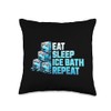 Eat Sleep Icebath Repeat Cold Plunge Recovery Ice Cubes Throw