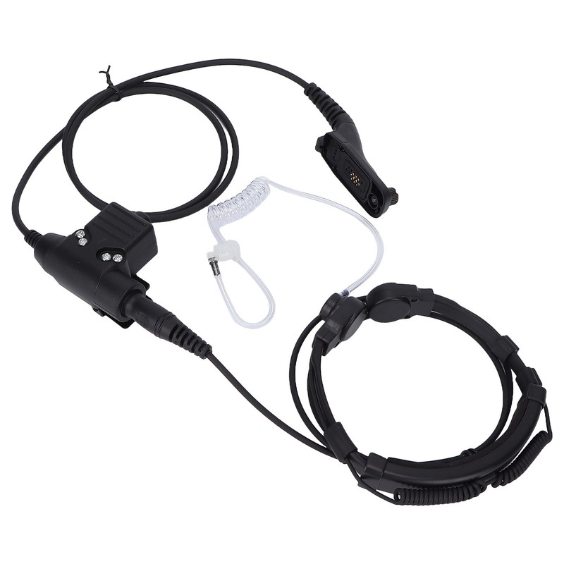 7.1mm Throat Mic Earpiece Retractable Walkie Talkie Headset with U94