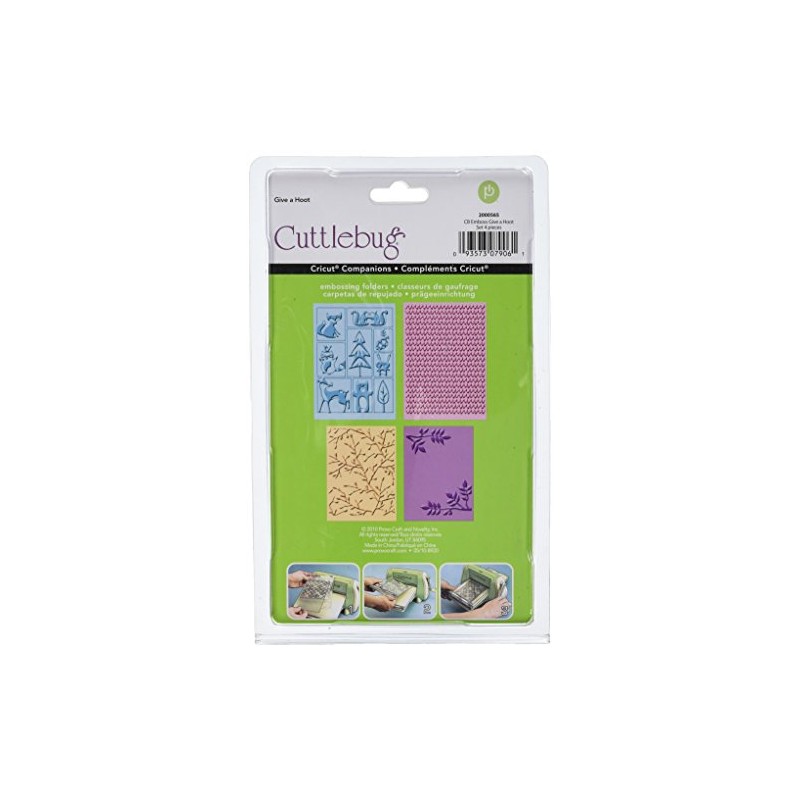 Cuttlebug Provo Craft Cricut Companion Embossing Folder Bundle, Give A