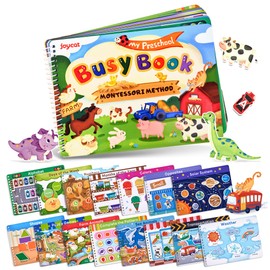 JoyCat Preschool Busy Book for Toddlers 3-5, Learning Activities, Educational Sensory Toys, Autism Learning Material, Back to School, Birthdays Presents for Boys Girls