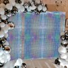 4 Packs Disco Foil Curtain Silver Disco Sequin Backdrop Curtain