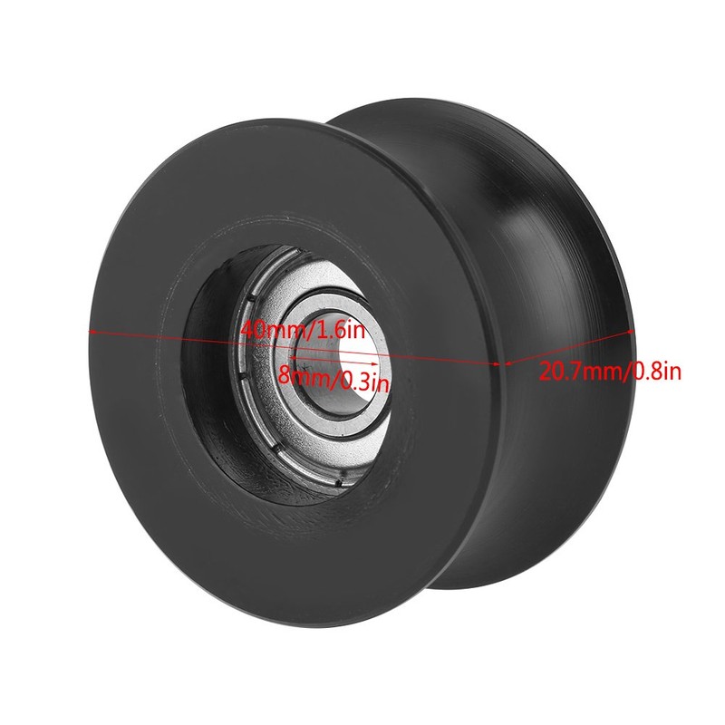Groove Washer, Pack of 4, 0840UU Guide Roller, U-Groove Washer,
