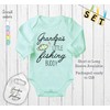 Grandpa's Fishing Buddy -Cute Shirt Newborn Baby Bodysuit Outfit Onesie