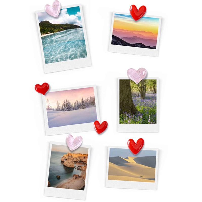 Valentines Day Gifts for Kids. 8Pcs Heart-Shaped Cute Fridge Magnets