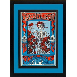 The Grateful Dead 1960's Art Nouveau Framed & Mated Concert Poster 12x15